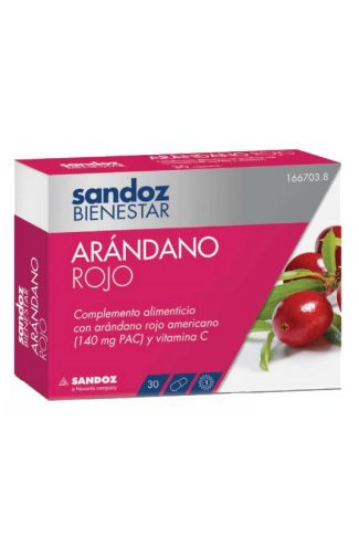 SANDOZ - BIENESTAR ARANDANO ROJO CRANBERRY -  30 CAPS