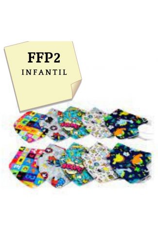PACK10U - MASCARILLA - FFP2 INFANTIL DECORADAS "NIÑO" - (1€/ud)