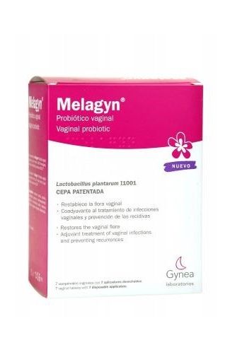 GYNEA - MELAGYN PROBIOTICO VAGINAL -  7 COMPRIMIDOS VAGINALES